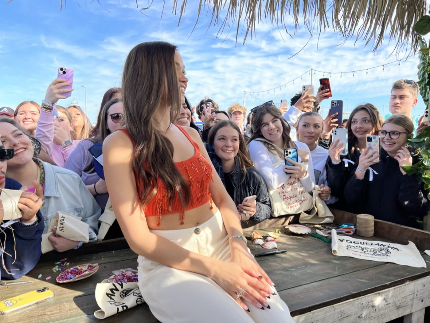 Crowd gathered at the Poguelandia Outer Banks premiere experience in Huntington Beach
