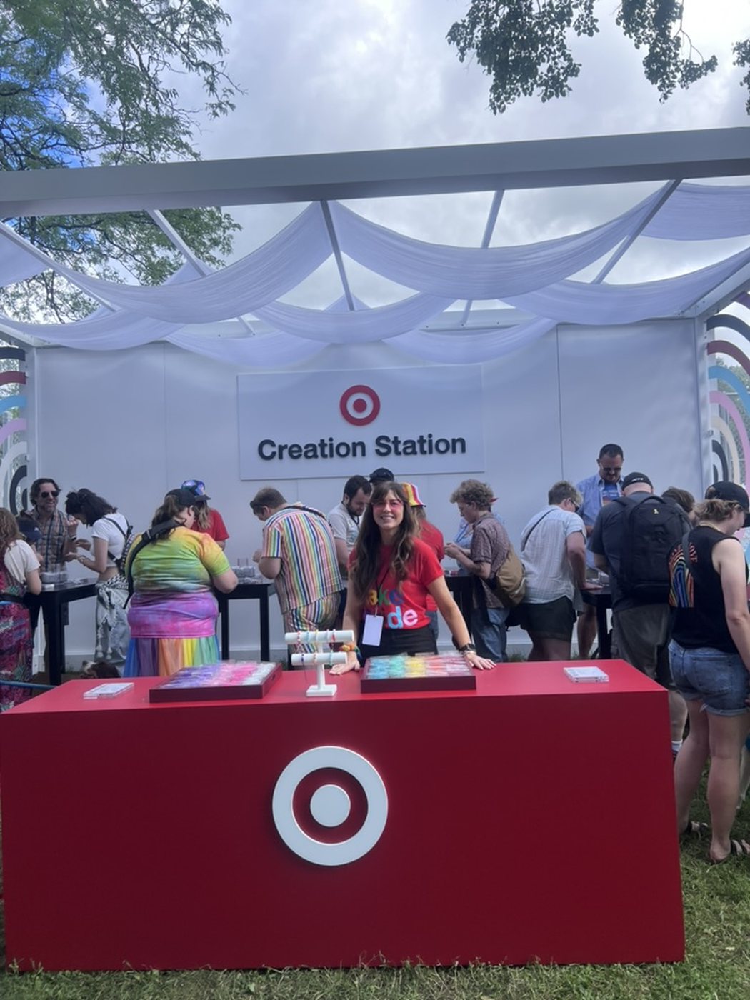 Target Creation Station activation tent at Twin Cities Pride in Minneapolis